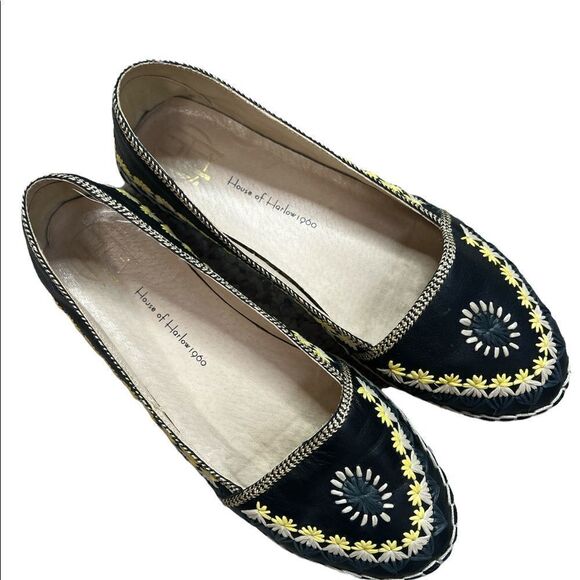 House of Harlow 1960 embroidered espadrilles size 37/ 6.5 - Picture 3 of 7